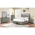 thumbnail image 3 of Queen 5PC Modern Style Storage Bedroom Set Made with Wood in Gray, 3 of 18
