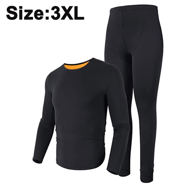 Conjunto de ropa interior térmica para hombres y mujeres, cuello redondo suave y ropa interior térmica de terciopelo, ropa interior de otoño, capa base cálida de invierno superior e inferior