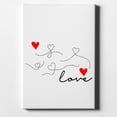 thumbnail image 1 of Love Heart Flourish Black & Red - 11" x 14" - Decorative Canvas Wall Art - White Edge - 5/8" Gallery Wrapped, 1 of 2