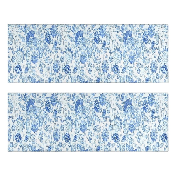 Kitchen Rugs Sets Of 2,Pioneer Flower Floral Print Pattern Anti Fatigue Kitchen Mat Rugs Non Slip Washable,Decorative Kitchen Floor Mats for Kitchen,Sink,Laundry,17"X47"