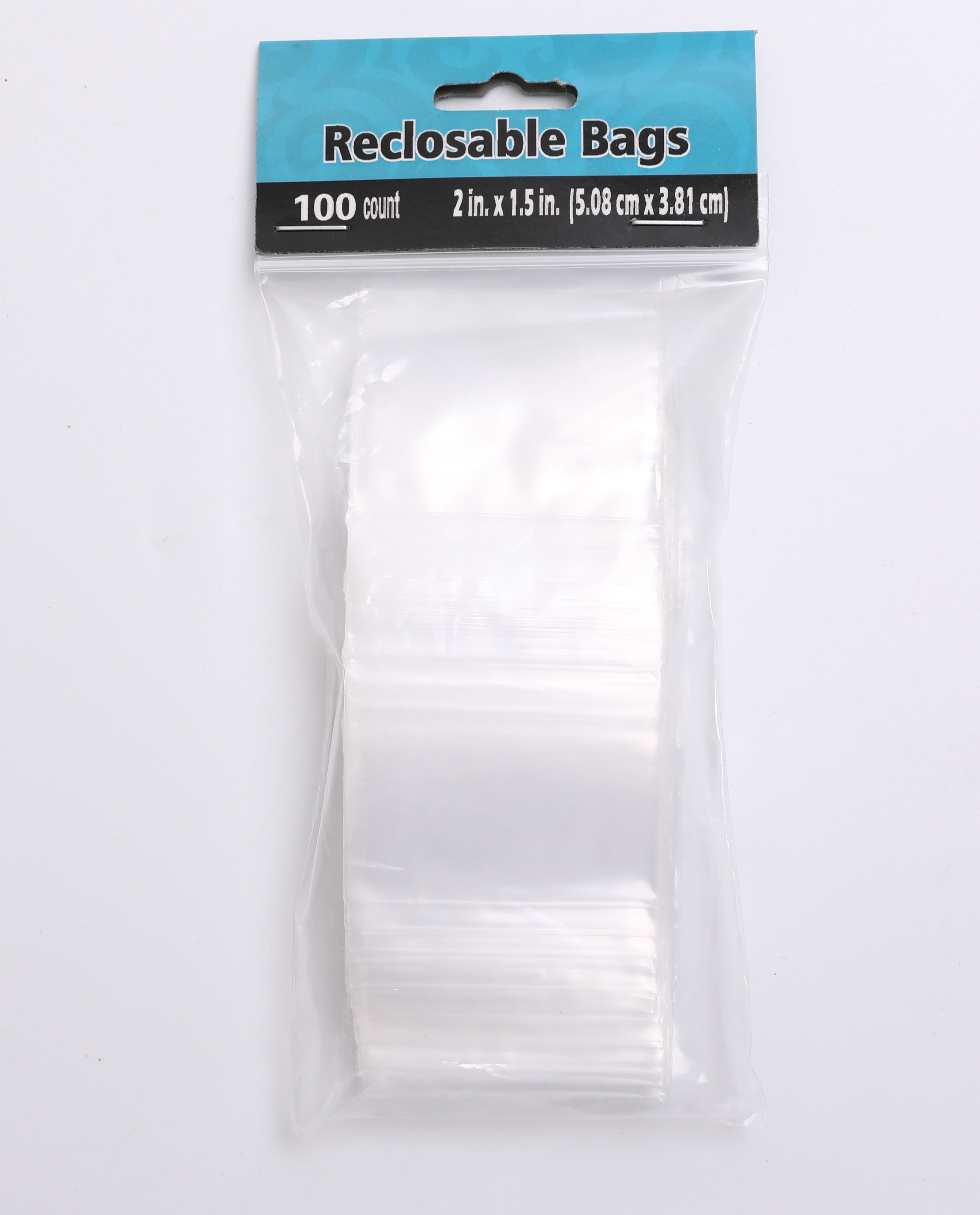 2"x3" ZipLock Plastic Bags Reclosable Pack of 100 Resealable Small Poly Baggies 