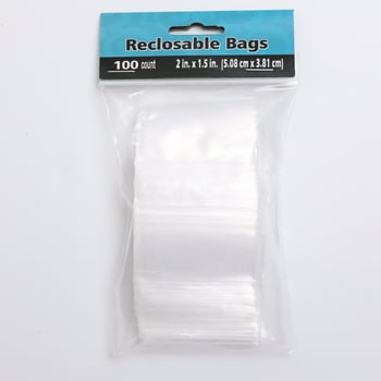 100 Baggies W 2"X1.5" H Small Reclosable Seal Clear Plastic Poly Bag