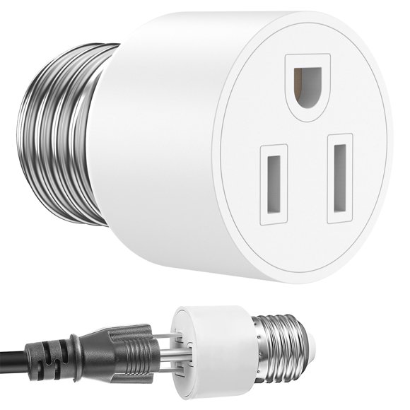 Light Bulb Socket Adapter 3 Prong