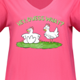 thumbnail image 3 of Inktastic Hey, Guess What? Chicken Butt Women's Plus Size V-Neck T-Shirt, 3 of 4