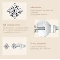 thumbnail image 4 of AIXZETHY Tiny Moissanite Stud Earrings 0.1ct Brilliant Round Cut D Color VVS1 Clarity Earrings 925 Sterling Silver Earrings Birthday Christmas Valentines Day Mothers Day Gifts, 4 of 6
