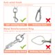 thumbnail image 3 of Suministros Para Perros, Cable De Amarre Para Perros Correa Para Mascotas De Alambre De Acero Galvanizado De 3/5 M Con Revestimiento De Pvc Línea De Cables Para Perros Con Gancho Giratorio De 360 ​​° Muyoka Hogar, 3 of 6
