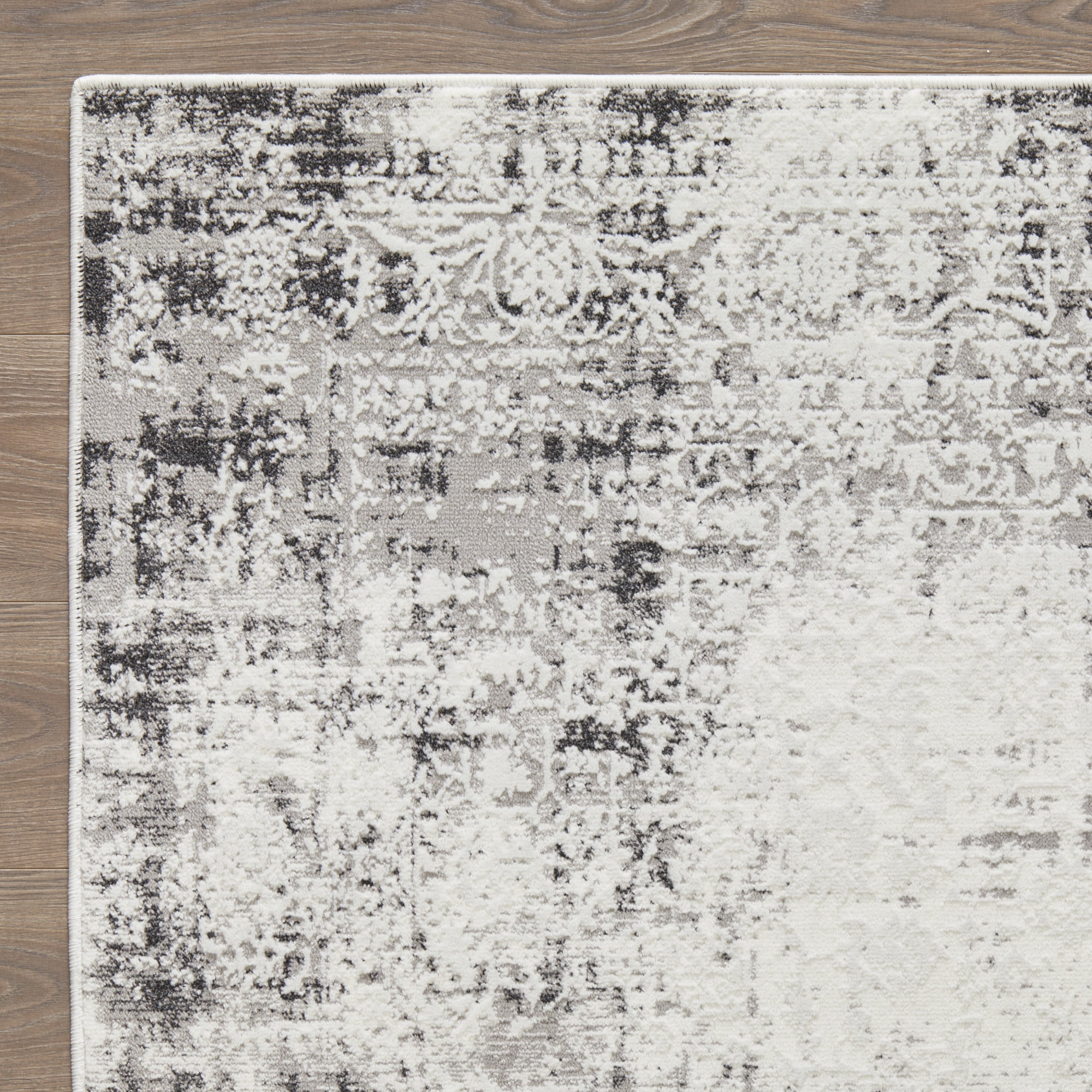 Loomaknoti Aysal Athna 3' x 5' Ivory Distressed Polypropylen Indoor Accent Rug