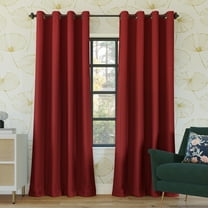 Sun Zero Oslo Extreme 100% Blackout Grommet Curtain Panel, 52"X63", Holiday Red, 1-Piece Single Panel