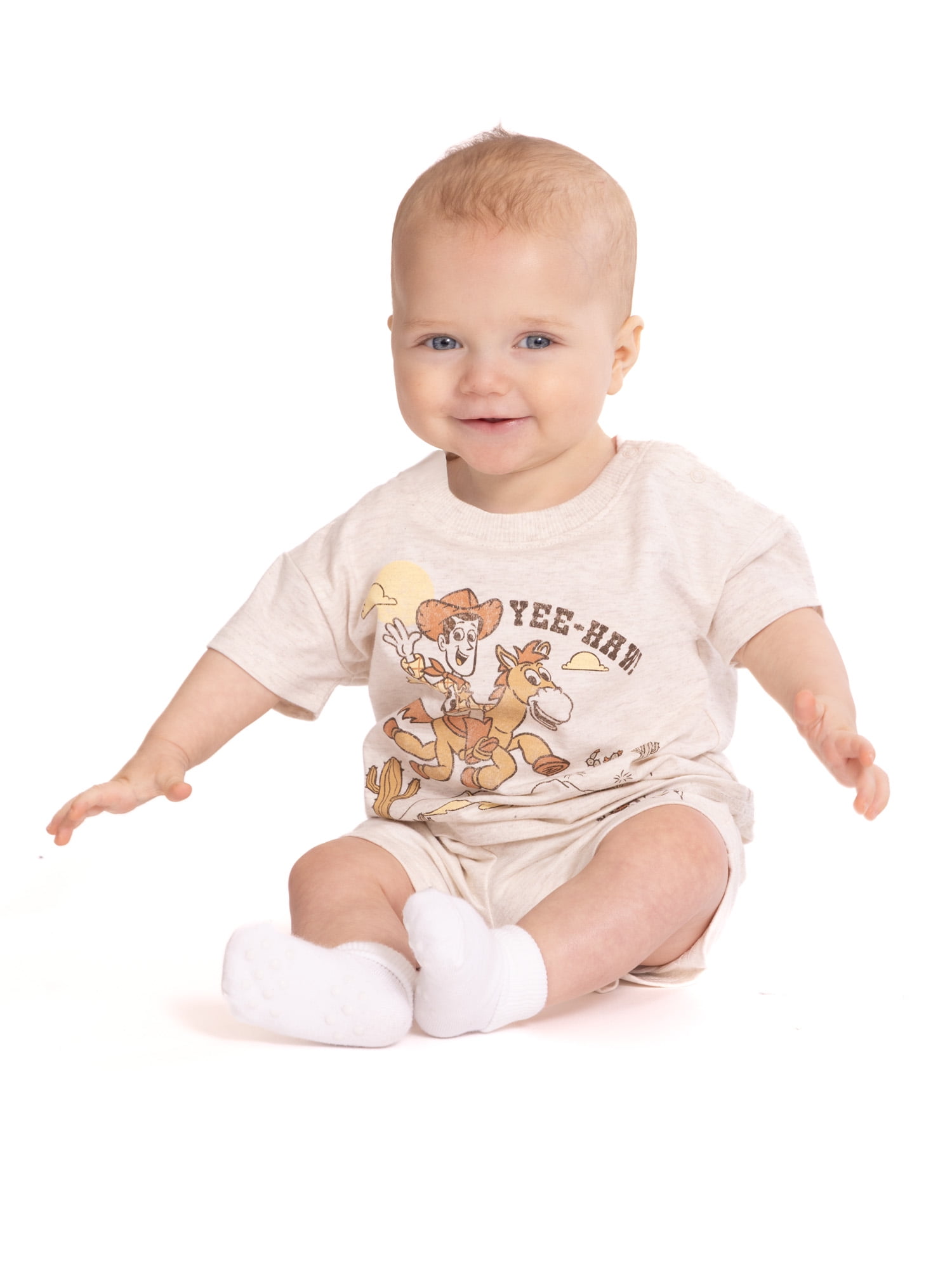 Toy Story Baby Boys' Short Sleeve Graphic Tee and Shorts Set, 2-Piece, Sizes 0/3M-24M