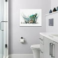 thumbnail image 5 of Sea Turtle Bathroom Decor Wall Art Funny Teal Turtle Bathtub Pictures Wall Decor Country Bathroom Sign Canvas Print Painting Framed Artwork Modern Home Decorations For Toilet 16"x12", 5 of 6