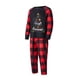 thumbnail image 3 of Pijamas navideños familiares a juego, camiseta de manga larga con estampado de letras y pantalones a cuadros. Ropa de dormir para estar en casa., 3 of 5