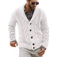thumbnail image 1 of LAICAIW Mens Cable Knit Cardigan Sweater Shawl Collar Loose Fit Long Sleeve Casual Cardigans, 1 of 5