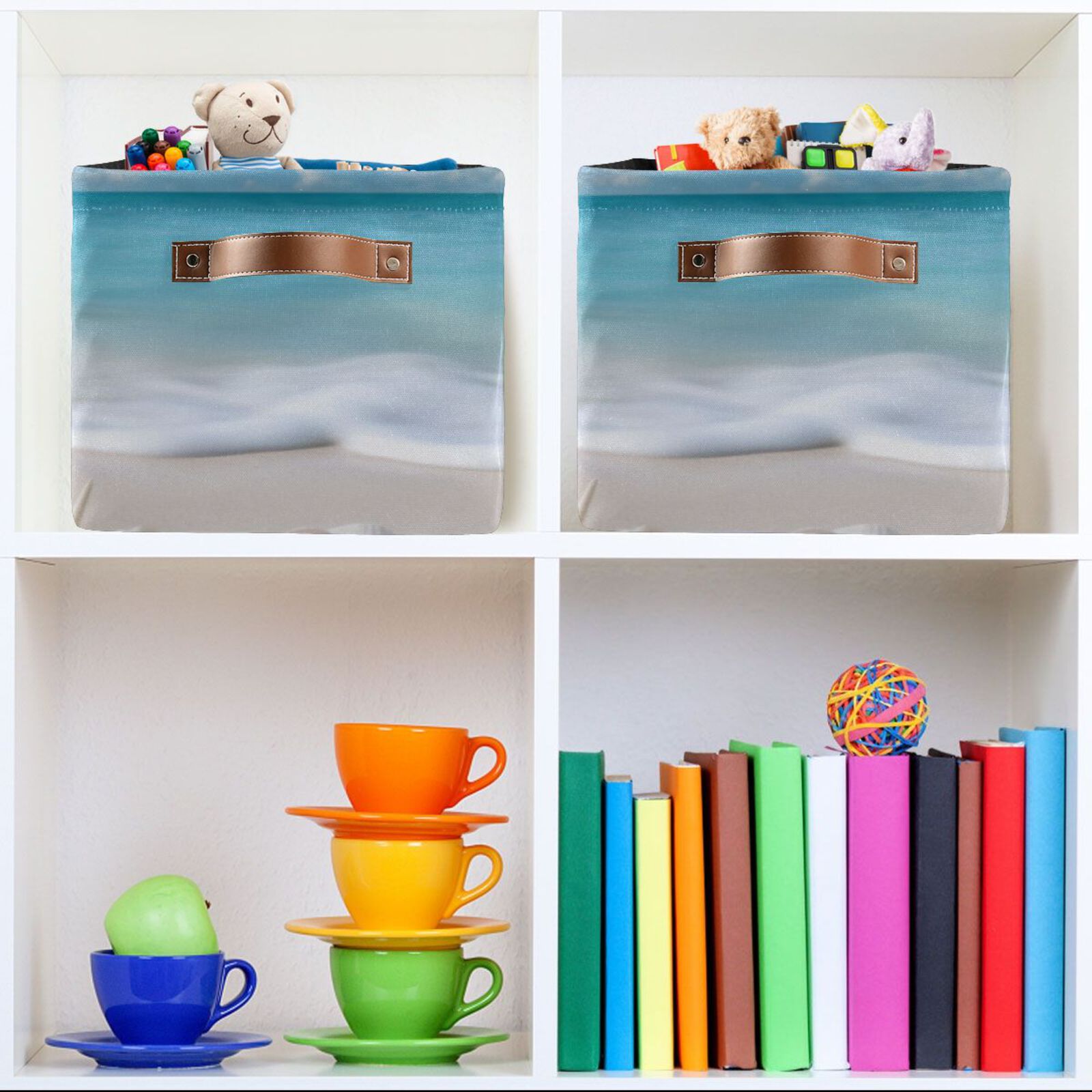 Beach Shells Sea Storage Bins Baskets With Handles Storage Box Clothes Organizer Organization Toys