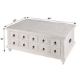 thumbnail image 7 of Butler Specialty Company Chipping  Wood 6 Drawer Trunk Coffee Table - White, 7 of 7