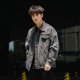 thumbnail image 2 of Chaqueta vaquera con botones grises para hombre, abrigos vaqueros azules de otoño para hombre, abrigos de vaquera a precio económico, ropa de abrigo de invierno con estilo, talla grande japonesa, 2 of 4
