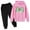 Pink, variant on Odeerbi Teen Boys Girls Winter Outfits Dinosaur Sweatsuits Children Fashion Casual Tracksuit Long Sleeve Dinosaur Print Hoodies Sweatpants Set Black