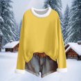thumbnail image 6 of cocolona Womens Fall Tops Winter Fleece Warm Long Sleeve Shirts Fashion Solid Color Pullover Dressy Casual Blouses Christmas Gifts, 6 of 6