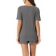thumbnail image 3 of Conjuntos de pijama de mujer INSPIRE CHIC, ropa de salón casual, pantalones cortos, camisetas con pantalones y bolsillos, 3XL gris, 3 of 6