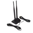 thumbnail image 1 of Antenna, Wide Coverage RP SMA Male Connector Dual WiFi Antenna Adjustable Angle  For Home Networking, 1 of 8