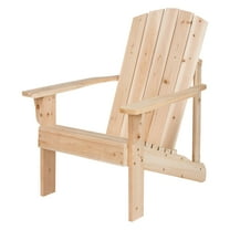Shine Company Traditional Cedar Wood Patio Firepit Adirondack Chair in Beige