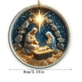 thumbnail image 6 of SLYNSHome Christmas Tree Nativity Scene Ornaments Religious Christmas Hanging 3D Ornament The Birth of Jesus Christian Decorations for Tree Xmas, 6 of 6