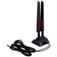 thumbnail image 1 of Antena WiFi de base magnética de 2,4 GHz y 5 GHz para enrutador, tarjeta de red inalámbrica, antena de doble banda con orificio interior SMA, 1 of 8