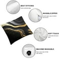 thumbnail image 6 of Acheng Black Throw Pillow Covers,Decorative Black and Gold Pillows Covers ,Black Accent Pillows Covers,Couch Cushion Covers Home Decor Living Room Pillowcase Set of 2 20x20in, 6 of 7