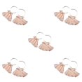 thumbnail image 2 of Qarigey Pendientes de araña estilo bohemio Retro bohemio abanico borla oreja colgante aro pendiente para playa mujeres niñas boda par rosa Type2 NO2 Qarigey CBP455351, 2 of 4