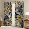 thumbnail image 2 of Homewish Leopard Print Black Out Curtains for Teens Boys Girls,Stars Print Curtains Pack of 2 (42x63 Each),Bling Glitter Bedroom Curtains,Breathable Home Decor, 2 of 6