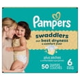 thumbnail image 2 of Pampers Swaddlers Diapers, Size S6 (23-44 lbs), Absorbent, Keeps Baby Dry and Comfortable, Skin Safe Disposable Baby Diaper, 2 of 26