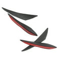 thumbnail image 4 of Alerón de parachoques delantero de coche, 4 unidades, fibra de carbono, color goma, universal, para decoración de automóviles., 4 of 14