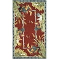 thumbnail image 6 of SAFAVIEH Chelsea Lanford Rooster Wool Area Rug, Burgundy, 4' x 4' Round, 6 of 10