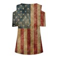 thumbnail image 5 of IROINNID 4th of July T-Shirt For Women Summer Casual Strapless Blouse Top V-Neck Women Tops Independence Day, 5 of 5