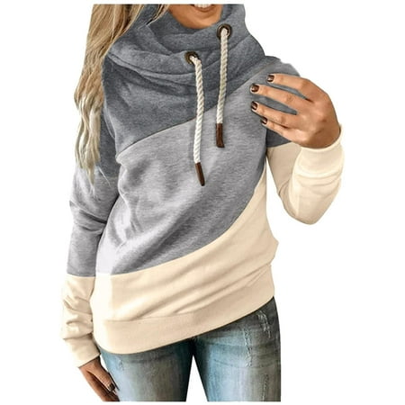 Hoodie with cowl neck top