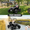 thumbnail image 3 of Accreate Electric 24V 2-Seater Ride-On UTV for Kids, 4WD, Parent Remote, Sun Shade, Spring Suspension, LED Headlights, Music Player, Ages 3+, All-Terrain Car, 3 of 6