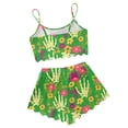 thumbnail image 4 of Bjutir Womens Halloween Pajamas Set Sleeveless Tank Top And Shorts Set Casual Home Wear Halloween Print Sleepwear For Women Green, 4 of 4