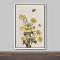 thumbnail image 3 of wall26 Framed Framed Canvas Print Wall Art Daisies Flowers with Bees and Newspaper Print Floral Botanical Digital Art Modern Chic Scenic Colorful for Living Room, Bedroom, Office - 16"x24", 3 of 5