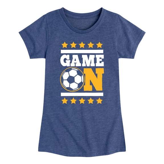 Instant Message - Game On Soccer - Youth Girls Fitted Short Sleeve T-Shirt
