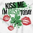 thumbnail image 2 of Kiss Me I'm Irish St Patrick's Day Women Plus Size Graphic Pullover Hoodie Brisco Brands 3X, 2 of 3