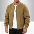 thumbnail image 2 of Agkizg Men's Fall Winter Jackets, Solid Lightweight Zip Up Jacket Long Sleeve Casual Outerwear with Zipper Side Pockets, 2 of 5