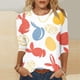 thumbnail image 1 of TaTaai Women‘s Fashion Casual 3/4 Sleeve Printing Round Neck Spring/Summer T-Shirt Blouse Tops Gift, 1 of 5
