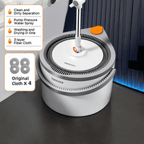 Joybos Mop and Bucket Set, Easy-to-use Spin Mop with Separate Dirty Water System, Deep-Cleaning Mops for Floors Cleaning