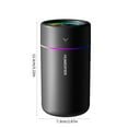 thumbnail image 2 of RoamHome Mini Portable Desktop Humidifier with Lights, Cold Mist USB Rechargeable 280ml, Wireless Electric Humidifier for Car Home Office, Home Supplies, Ideal Gifts (Black, 1PC), 2 of 7