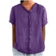 thumbnail image 1 of Camisas de Manga Corta para las Mujeres Casual V-Cuello Sólido Encaje Blusa Superior, Camisa de Verano de Moda para Diario Y Fiesta, 1 of 6