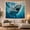 Shark Attack, variant on Great White Shark with Open Jaws in Deep Blue Ocean, Dramatic Digital Art for Shark Lovers, Hyper-Realistic Wall Art Decor Housewarming Gift Tapestry Wall Hanging for Bedroom and Living Room
