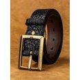 thumbnail image 2 of Catelles Vintage First-Layer Leather Belt, Antique Brass Buckle, Durable and Wear-Resistant Men's Casual and Business Belt&For waist 42 width 1.5inch(3.8cm), 2 of 8