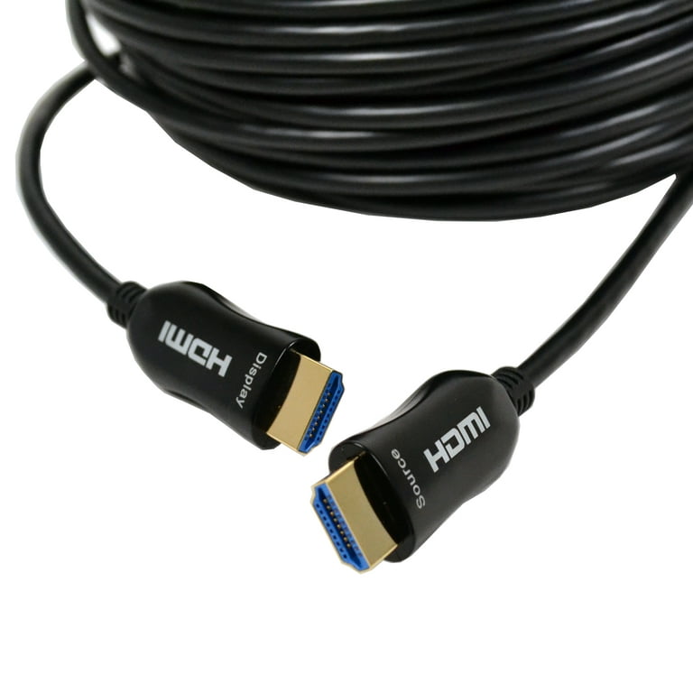 Tilgængelig Lydighed lyd Logico 40ft FIBER OPTIC HDMI CABLE 4K – HDMI 2.0 a/b Compliant, HDCP 2.2  Super High-Speed, Ultra HD HDMI ARC cable with HDR. Perfect for HDTV/ Projector/Home Theatre/Roku TV/Apple TV/Video Game Console -