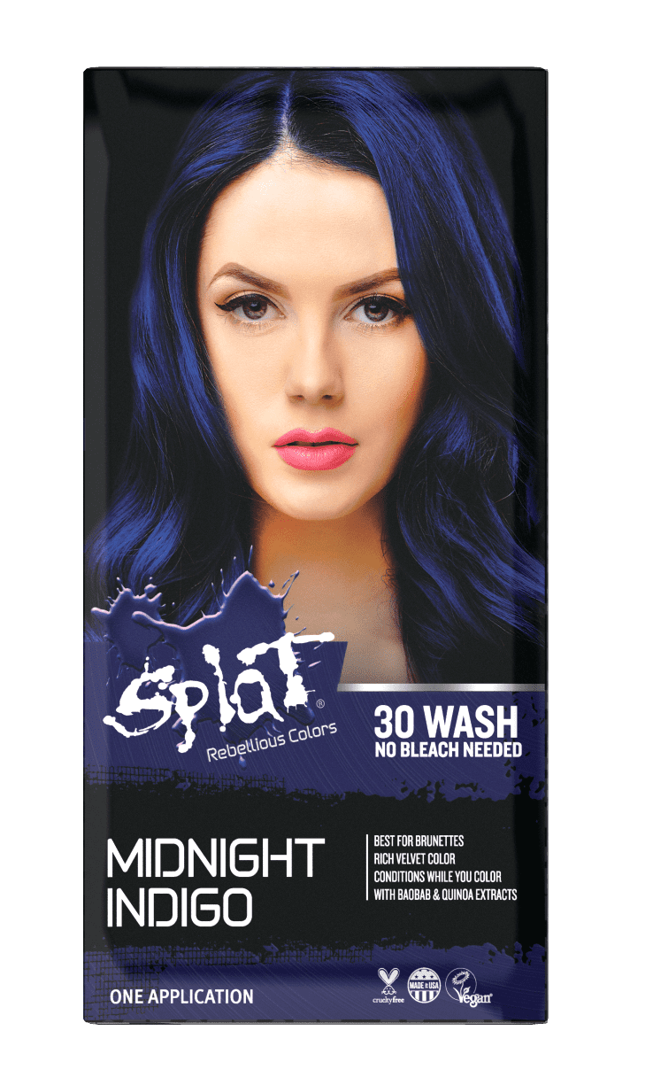 Splat Midnight Indigo Hair Dye Semi Permanent Blue Hair Color Walmart Com Walmart Com