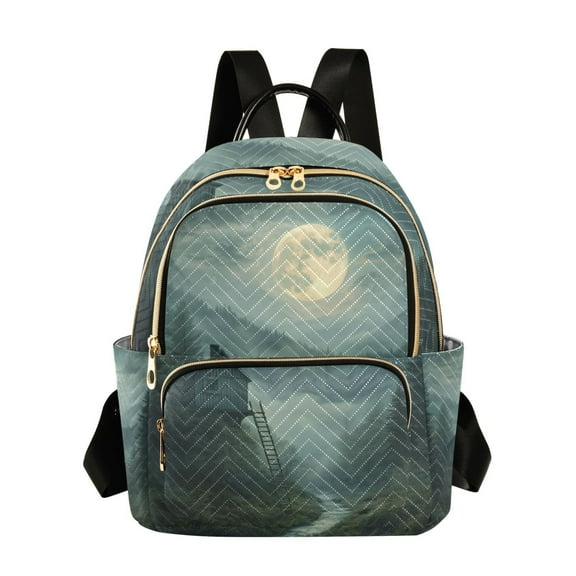 FORMRS Mini Backpack Purse for Women Travel Daypack Casual Shoulder Bag, Forest House