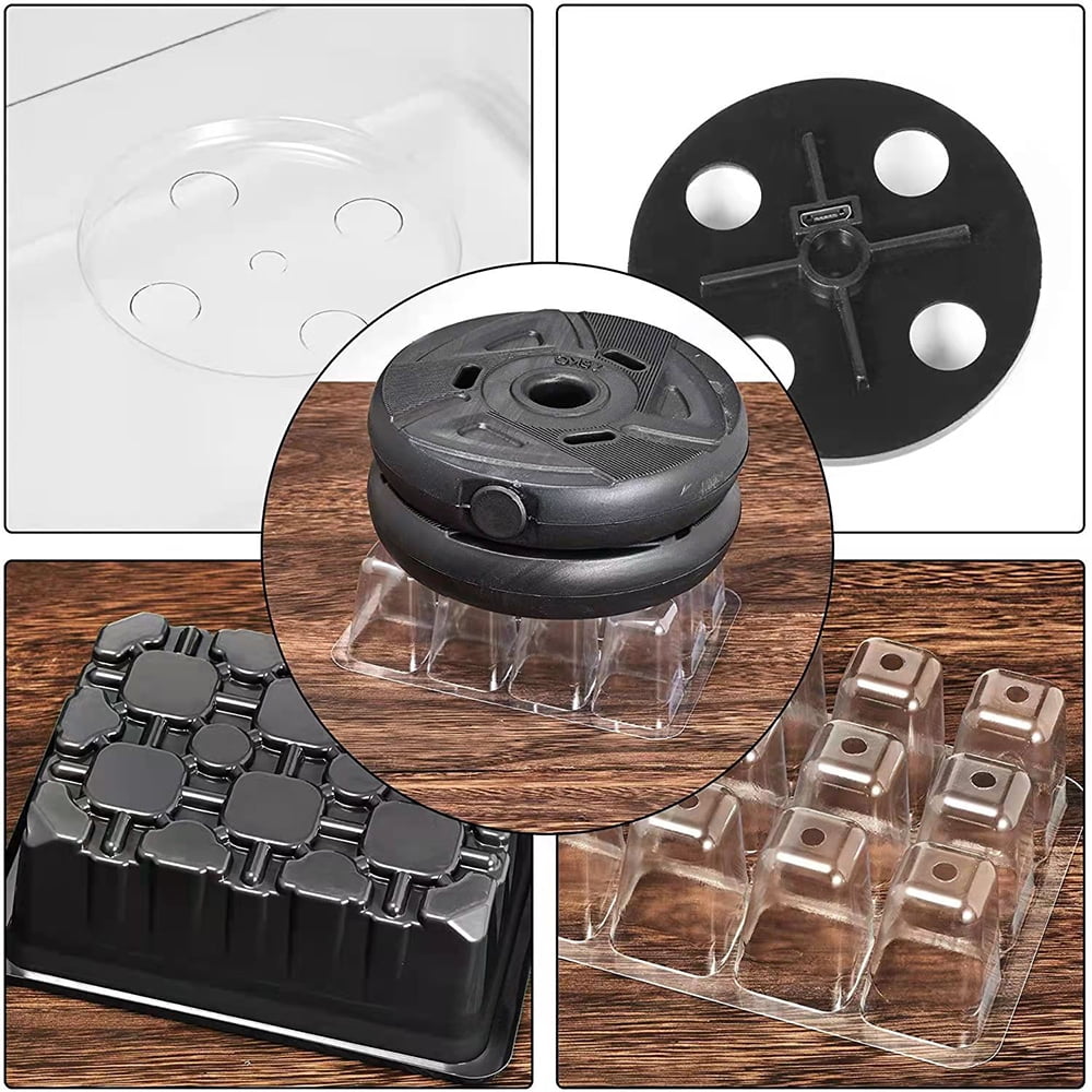 Seed Starter Trays with Grow Light Seed Starter Kit Adjustable Humidity Seed Starting Trays Plant Starter Kit, Base Greenhouse Germination Kit for Seed Growing Starting 60 Cells